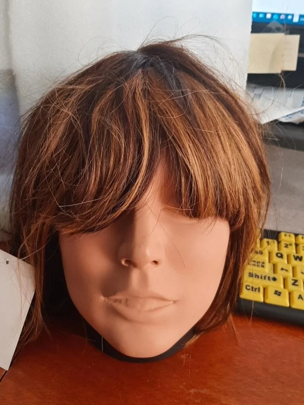 NEW TAG ! Women Short 15 Inch Two Toned Brunette Wig